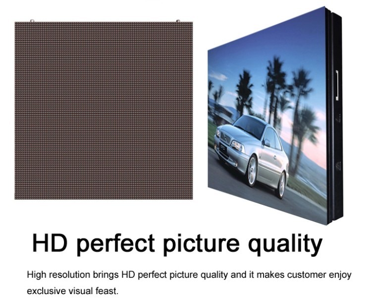 P6 outdoor solid mounted full color steel cabinet LED signage back maintenance