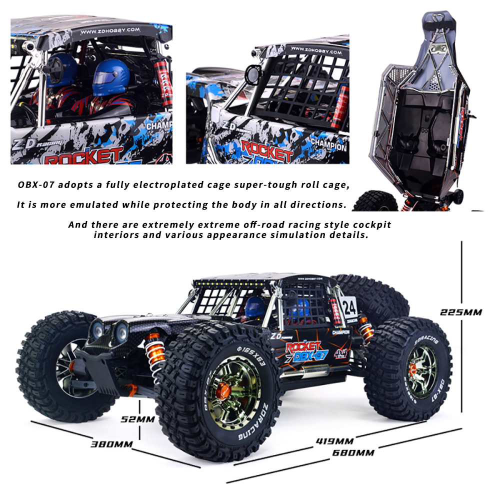 1/7 Scale 80KM/H Remote Control RC Car RC Racing Car High Speed