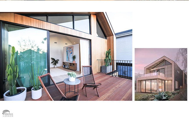 EU Prefabricated Light Steel Framing 2-Storey Modular Home With Big Windows