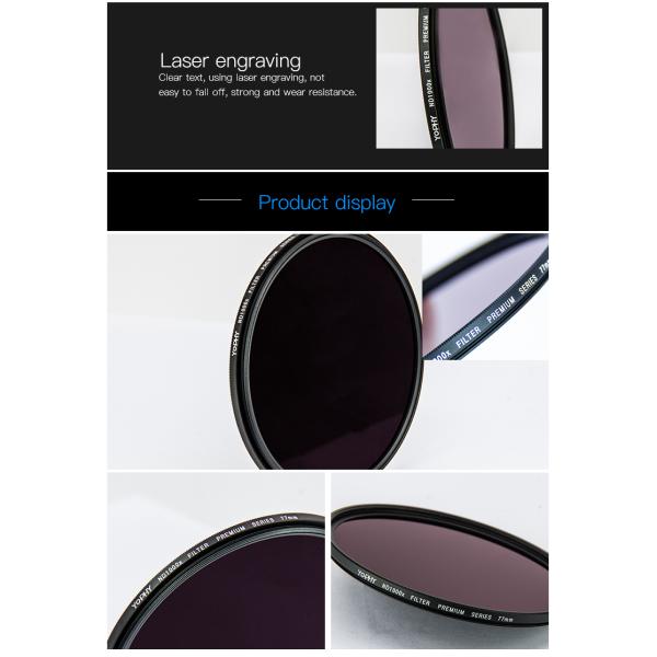 HD Optical Glass ND Camera Lens Filter , Aluminum Alloy Frame ND1000 Filters For Camera Lens