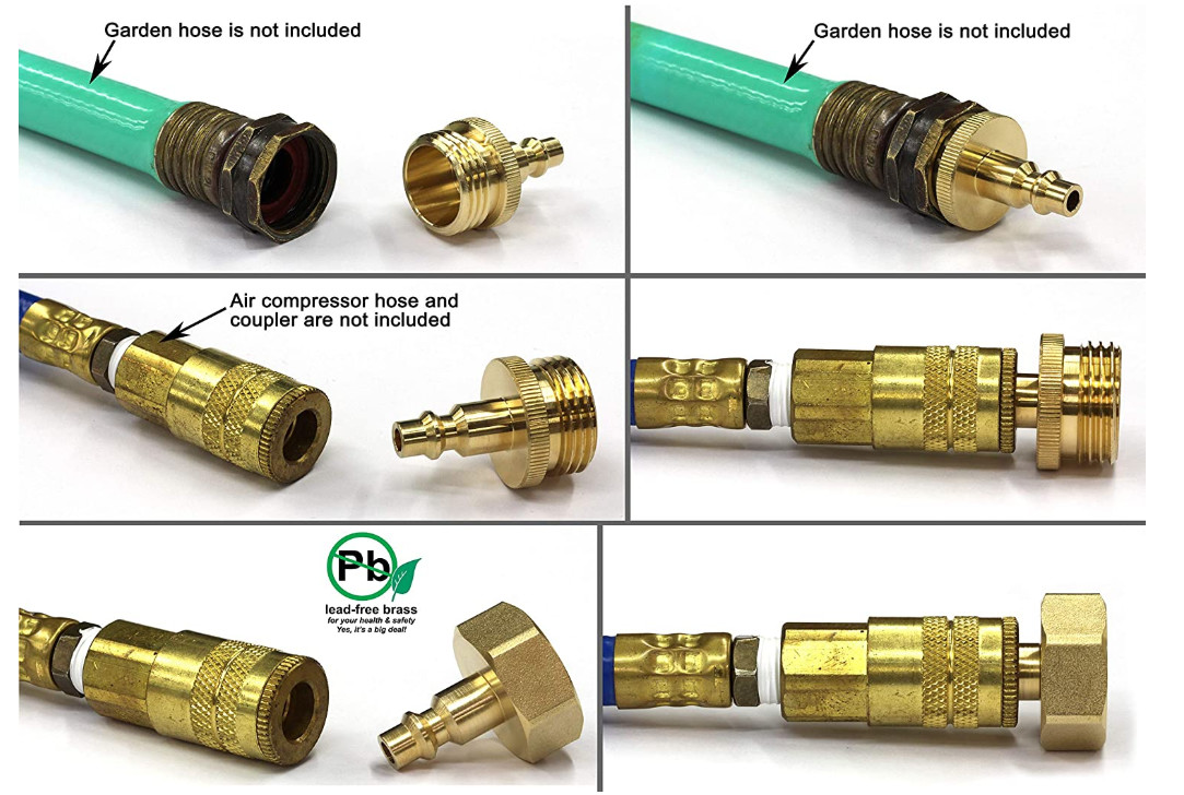 3/4''NH Garden Hose Swivel , Brass Garden Hose Fittings For RV
