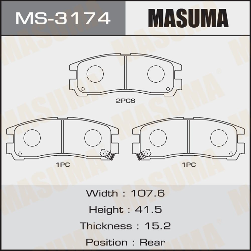 MR389578 MB534653 J10 Front and Rear Brake Pads Set for 1996-2004 Chrysler Car Fitment