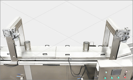 Small Scale Conveyor Belt Automatic Frying Machine Continuous Fryer