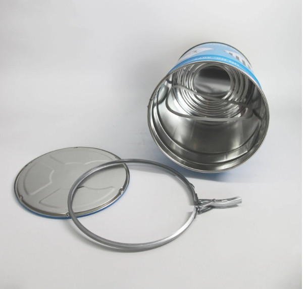 UN Rated 5 Gallon Metal Pails For Inks With Lever Lock Ring Lid