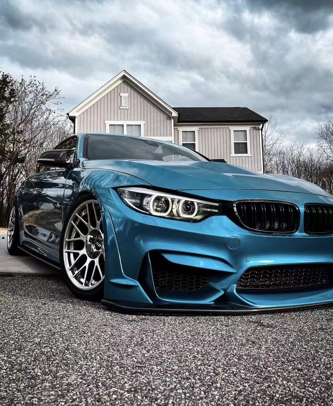 For BMW M3 M4 F80F82 Carbon Fiber Body Kit M3 M4 F80F82 Upgraded Carbon Fiber Front Lip Front Spoiler