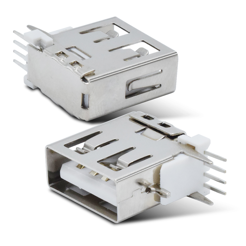 Type A Usb Cable Male Female Connector Side Plug Type With Vertical Socket