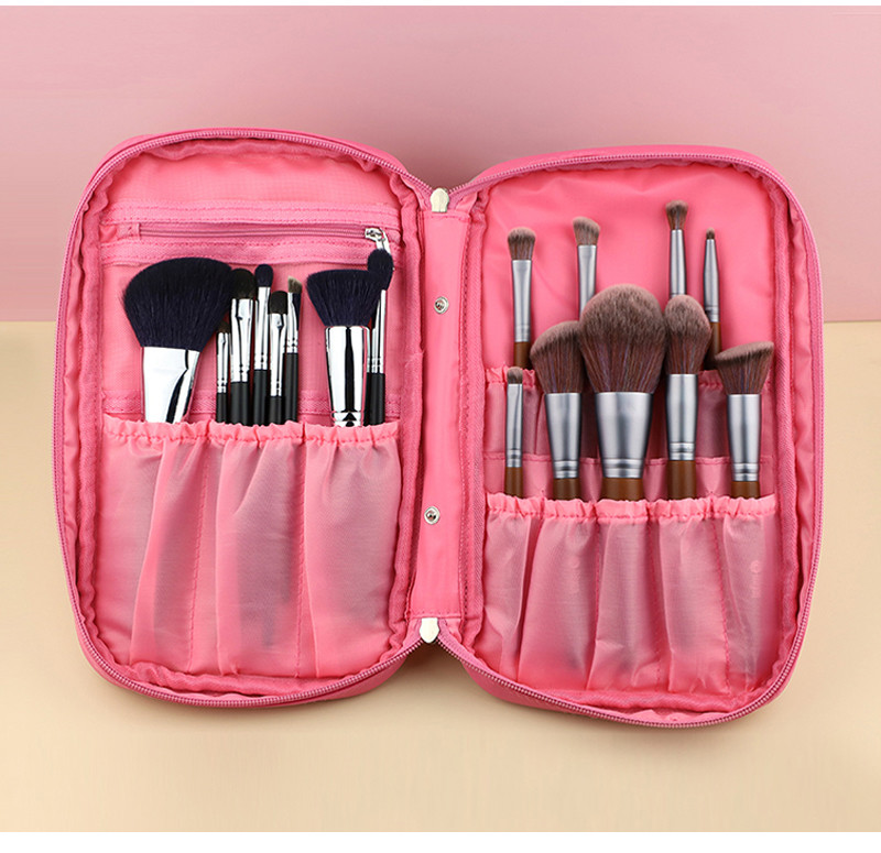 Simple Style Plain Pure Color Ladies Large Toiletry Bags