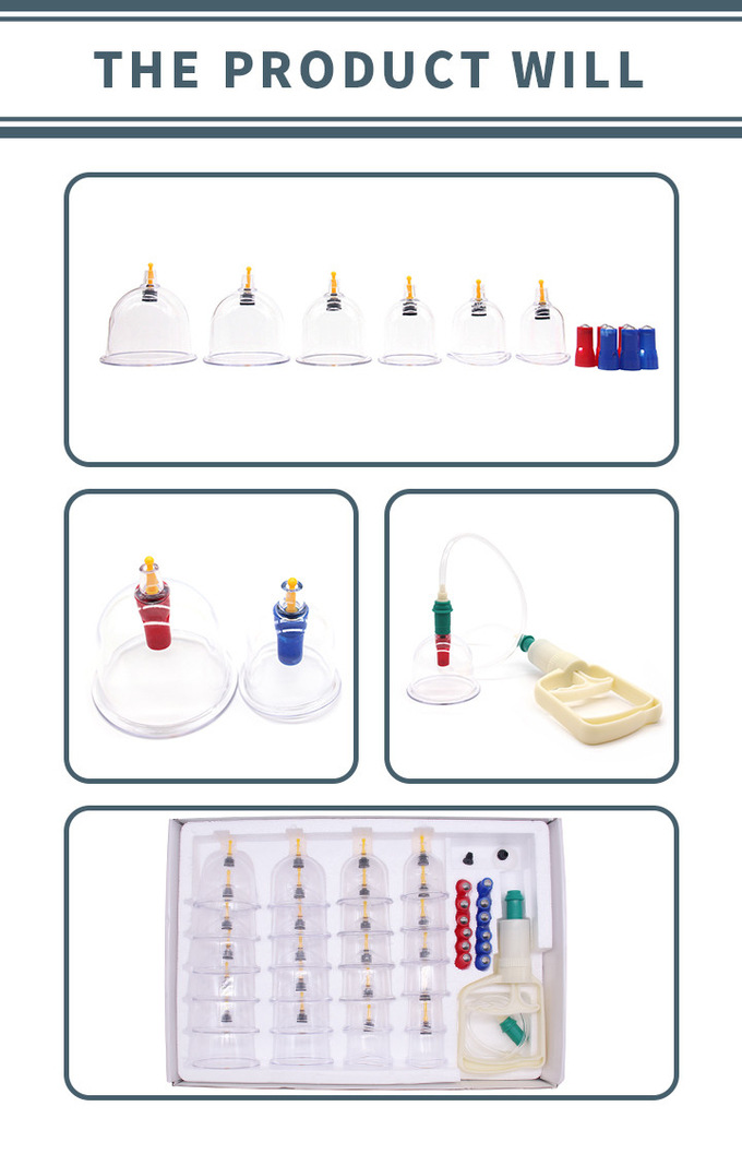 Plastic Vacuum Therapy Hijama Cupping Set Suction Tools