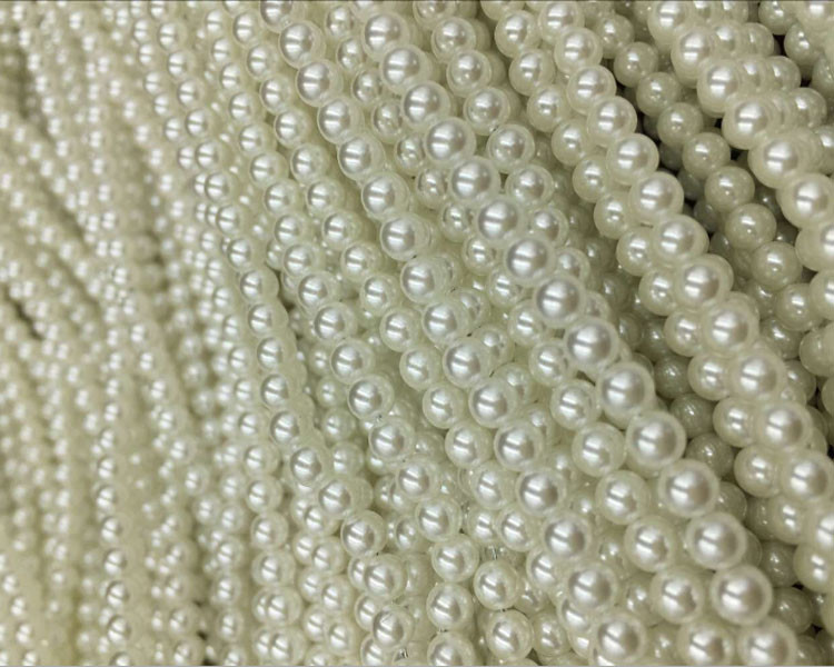 DIY Handmade Whtie Color 3mm -20mm Round Plastic Pearls Bead Strand