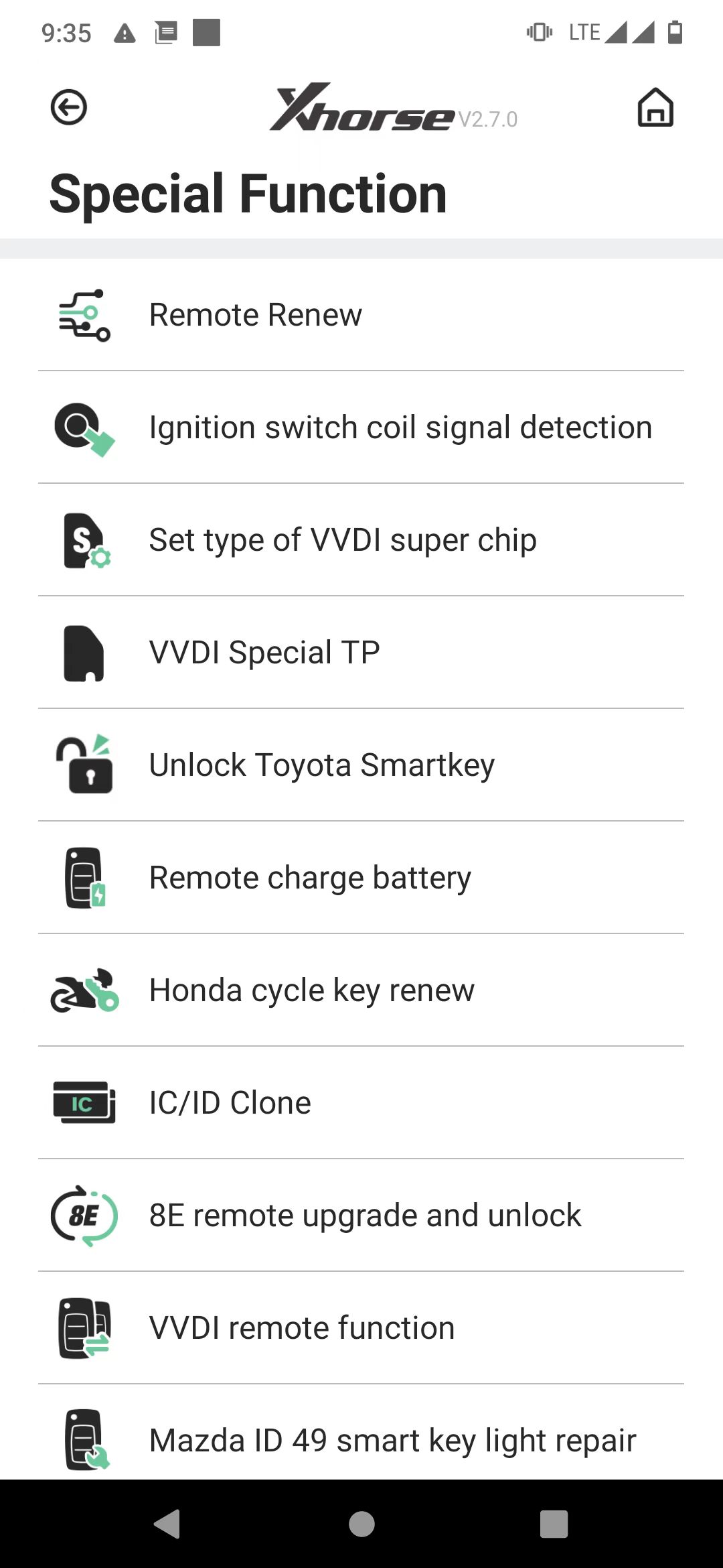 Xhorse VVDI BEE Key Tool Lite Special Functions