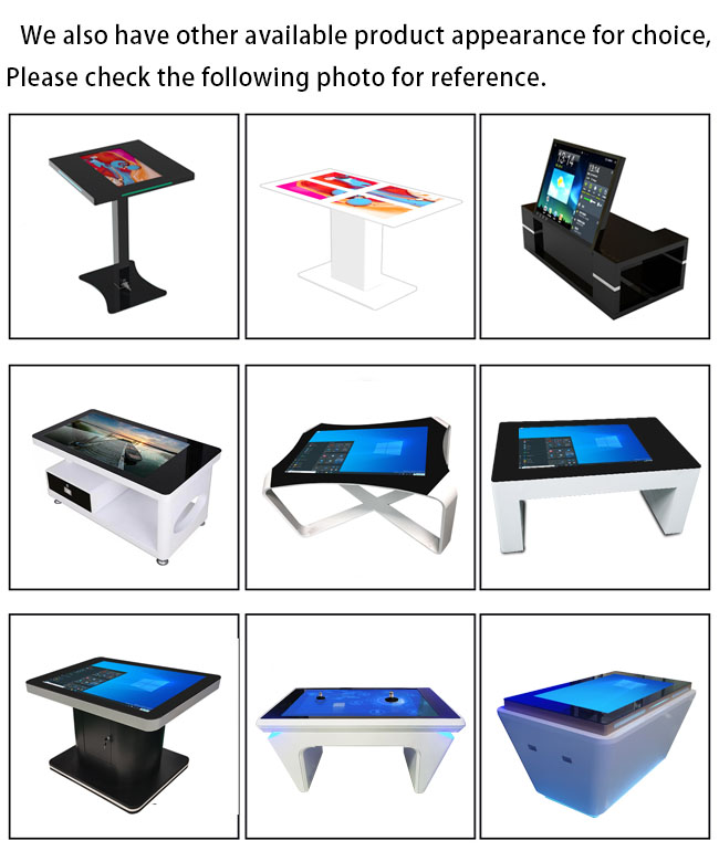 55 '' Digital Touch Screen Table LCD Table With Customized Color Bar LCD Design