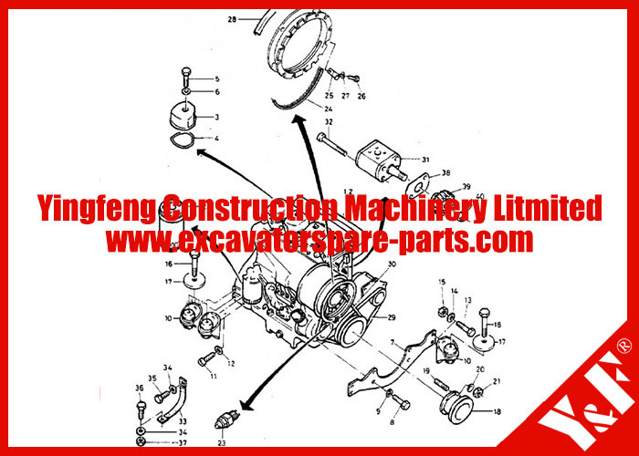 ​Replacement Rubber Engine Mounts for Excavator E120 E120B E200B 307 307B 307C 311 312 311B 312B L