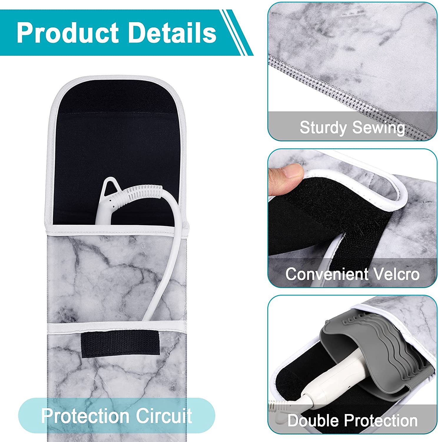 Heat Resistant Cover Hair Straightener Storage Bag Flat Iron Storage Pouch 20*10cm