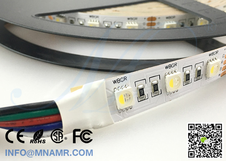 Wireless IR RF Wifi Remote Control LED Strip Lights 12V 24V 15watts Changeable Color RGB and Cold White Holiday Lighting