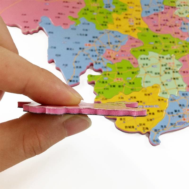 A3 A4 Kids Puzzle Games Magnetic Map EVA Puzzle Set Custom World Country