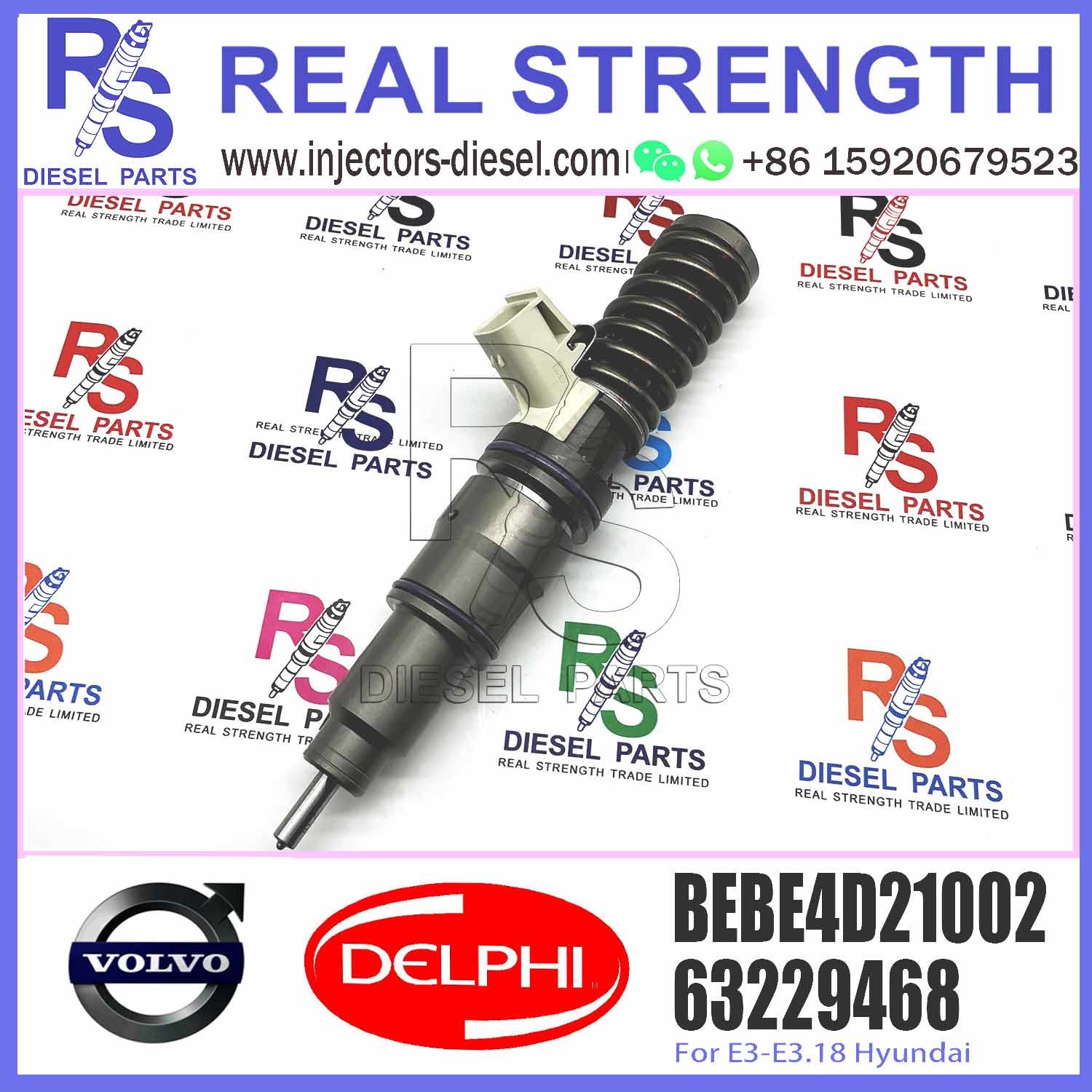 63229468 33800-84840 BEBE4D21002 Diesel Fuel Injector For HYUNDAI L engine