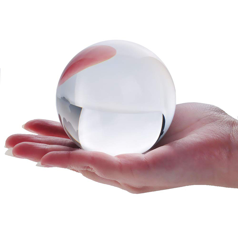 Decorative Transparent Resin Ball , Clear Crystal Ball 100mm