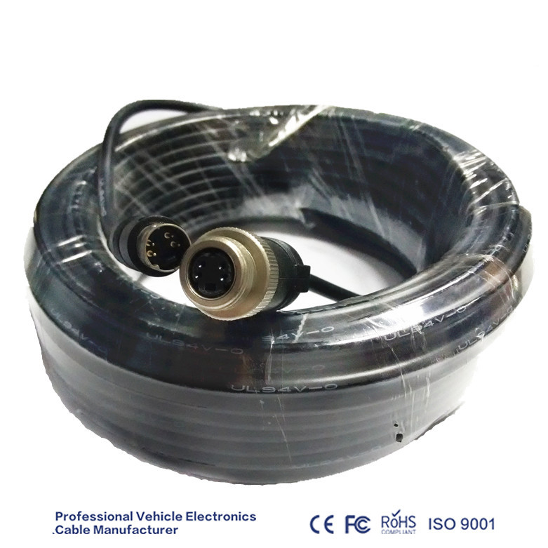 IP67 Backup Camera Extension Cable 4M Working Length With Locking Connectors