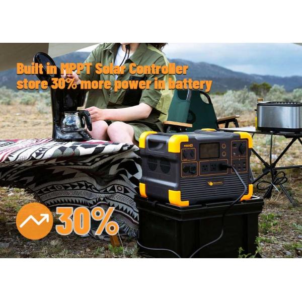 2000W UPS Solar Generator with 1450Wh NCM Lithium Battery and 800W Max Solar Input for Reliable Power Supply