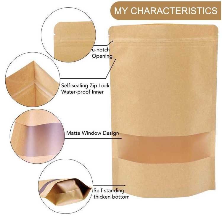 Matte Window k Packaging Bags , 25-2500g Frosted k Bag