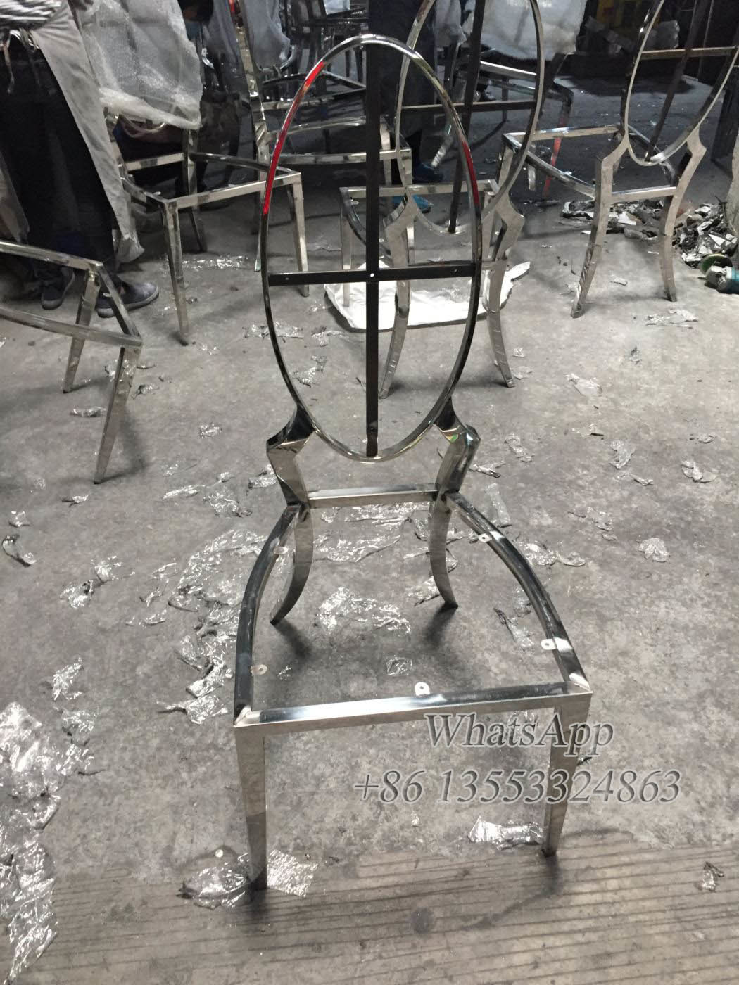 Black Velvet French Dining Chair With Chrome Stainless Steel Material (YS-3)