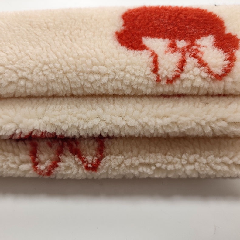100% Polyester Sherpa Fabric Yarn Dyed Jacquard 650gsm 288F