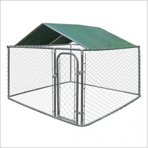 China Galvanized Heavy Duty Chain Link Dog Kennels Durable 10'L*10'L*6'H Size on sale