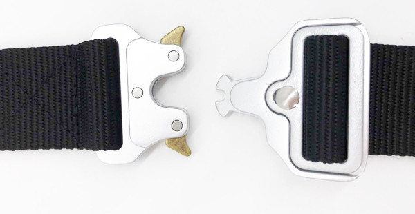 3.8CM Width Black Polyester Webbing Belt With Zinc Alloy Special Buckle