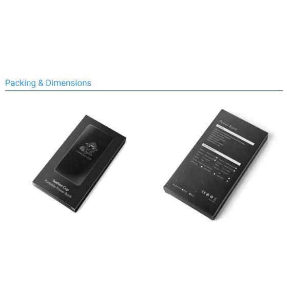 Best selling Wireless Charger Power bank 8000mAh Built-in Cable with LED Light-up logo and Suction cup