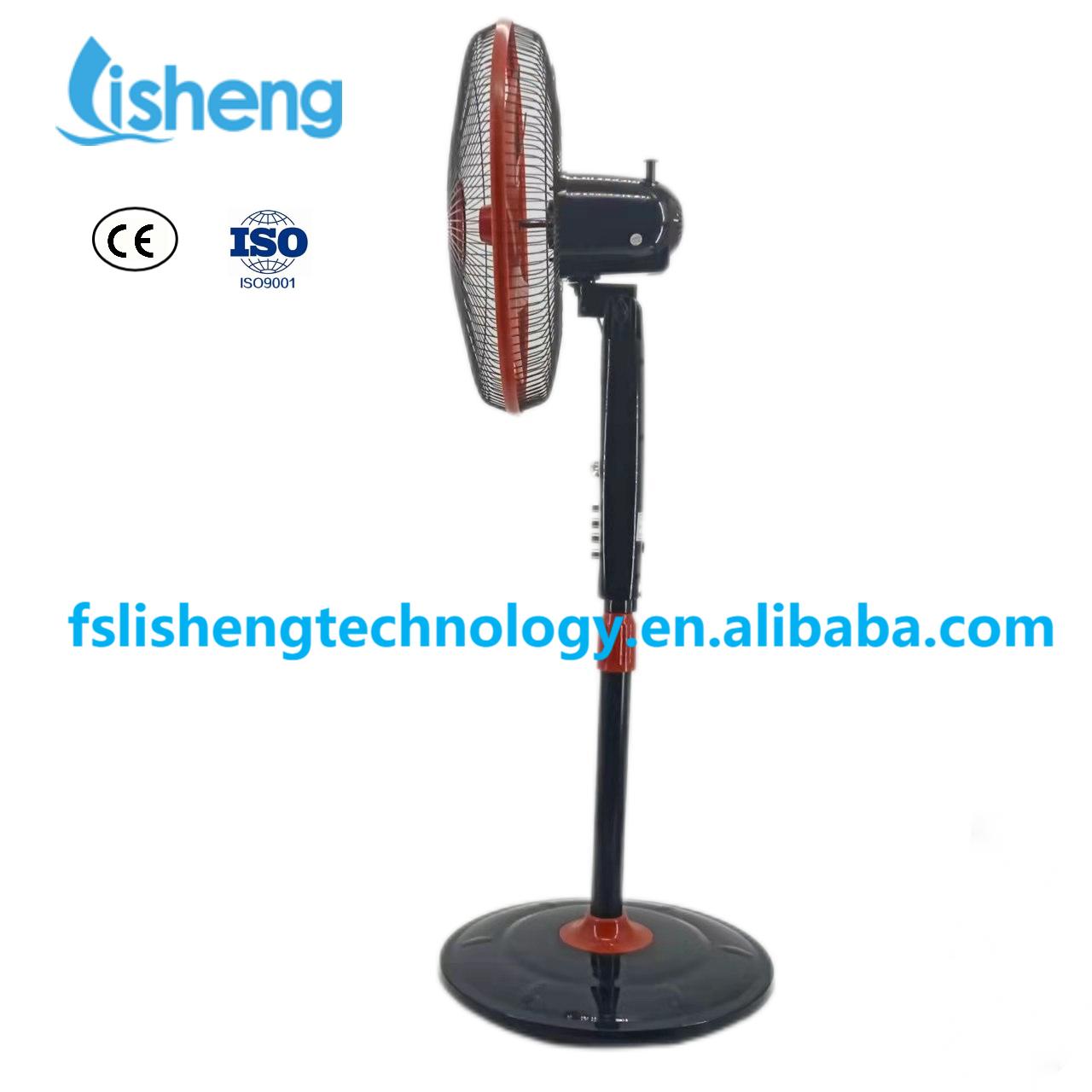 Industrial Cooling Plastic Floor 12V DC Electric Energy Saving 16 Inch Stand Fan With Timer