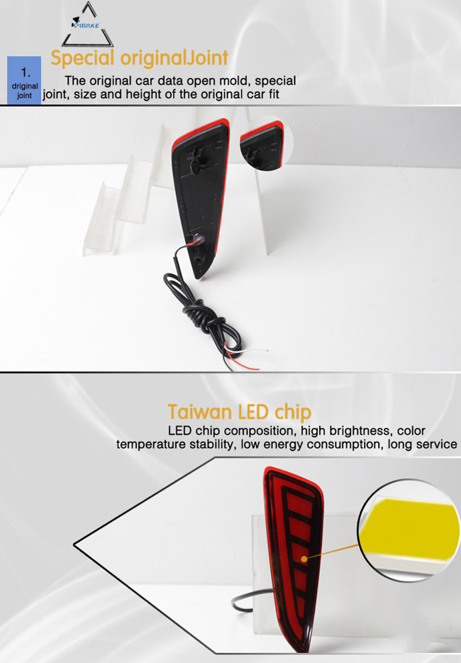 Car Styling Reflector LED Rear Bumper Light For Toyota Ch-R Chr 2017 2018