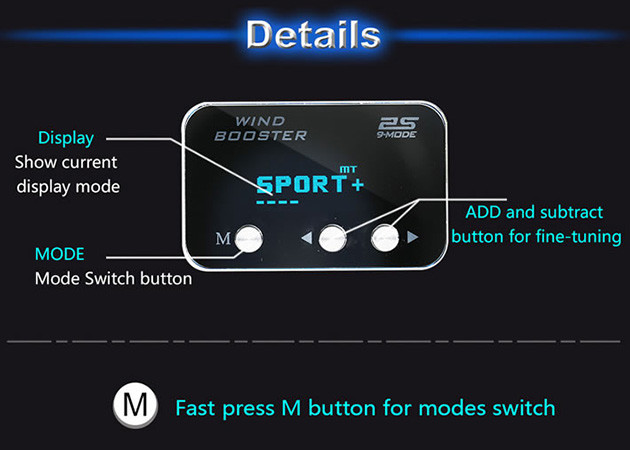 I Auto Car Electronic Throttle Controller Aluminum Frame Promote Pedal Sensor