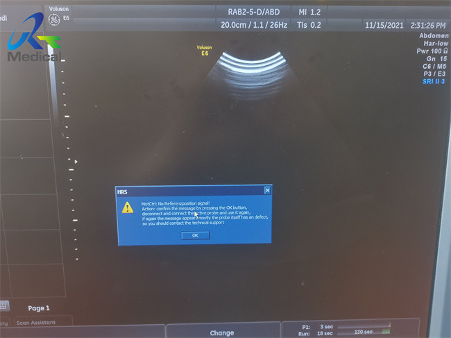 GE RAB2-5-D 4D Ultrasound Probe Repair Motor Control Failures
