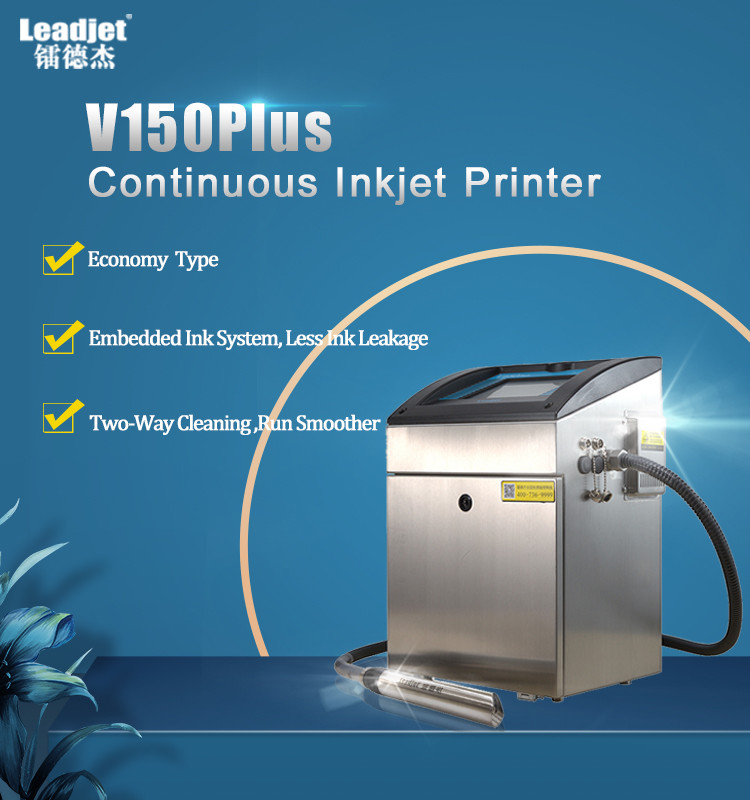 380V 50HZ Industrial Continuous Inkjet Printers 100W CE ISO Certificate
