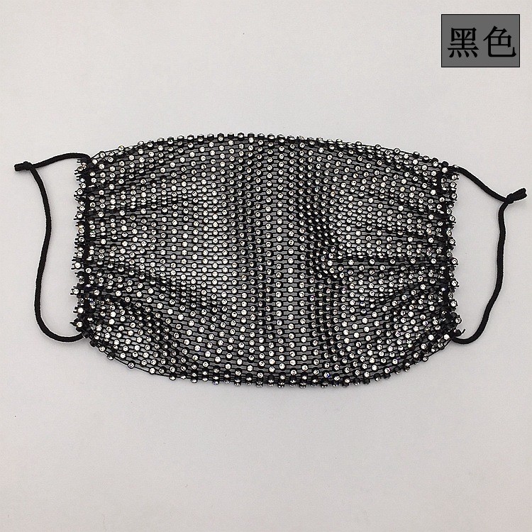 Reusasble Private Daily Party Show Shiny Face Mask Magic Bling Crystal face Mask