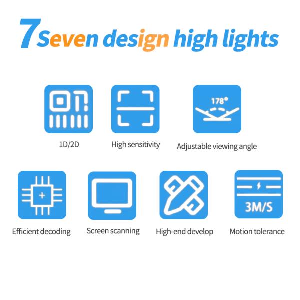 Auto Sense POS Barcode Scanner Handsfree Table Top Barcode Scanner