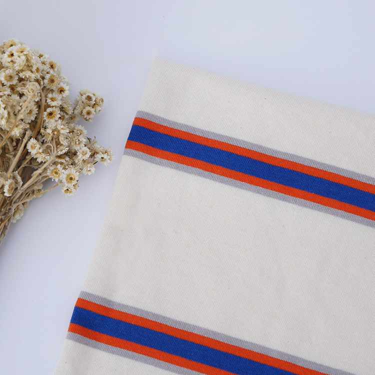 Moisture-Absorbent And Breathable ​And And Lycra Cotton Striped Cotton Fabric For T-Shirt