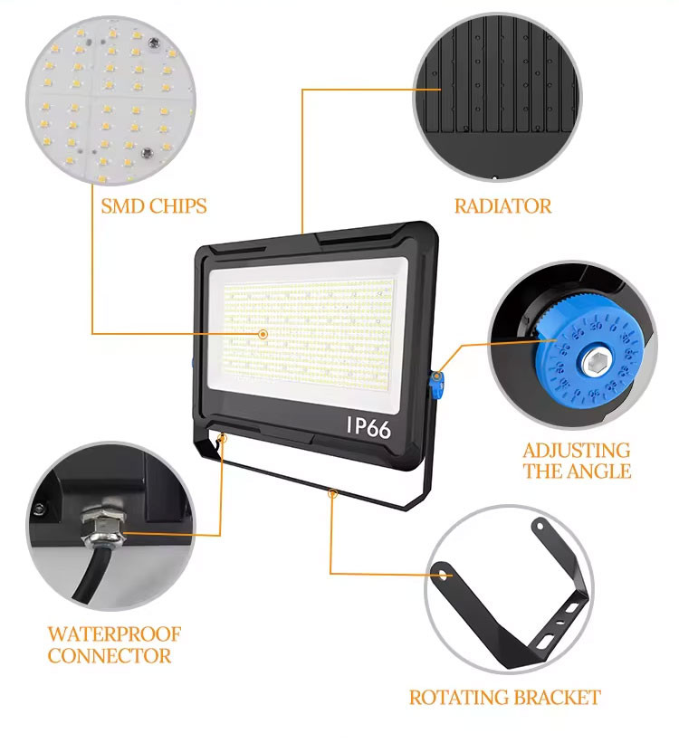 Wall Mount 100W Flood Light Lamp Led Floodlight Outdoor For Fountain Building Facade