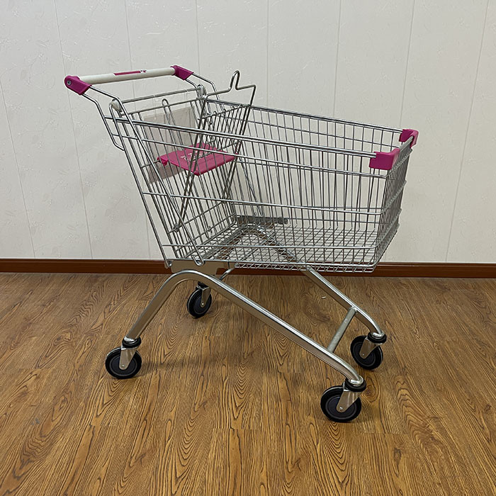 125L Retail Galvanised European Market Extended Length Supermarket Trolley