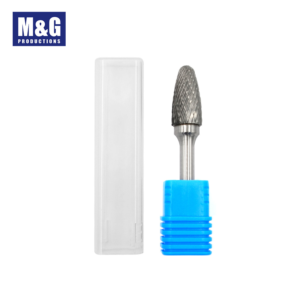 Dia 3mm - 16mm Hss End Mill Tungsten Carbide Burr Arc Cylinder With Ball Top
