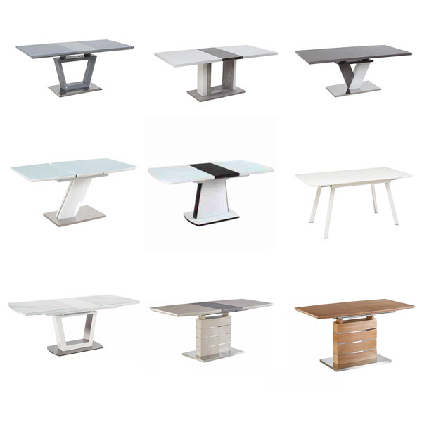 MDF Extendable Dining Table Set 6 / 8 Seat For Modern Apartment