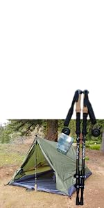 two man trekking pole tent, one man tent, ultralight tent, ultralight backpacking tent, hiking, camp