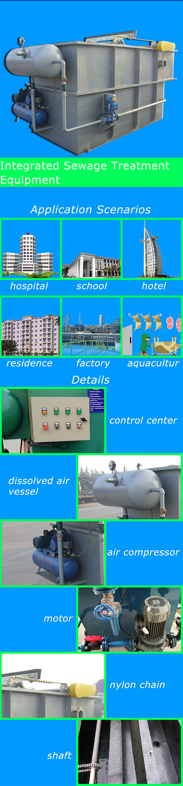 Automatic Daf Wastewater System , Sewage Treatment Equipment For Laundry / Car Washing