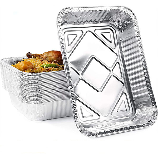 314x204mm Aluminum Roaster Pan Disposable Rectangular Foil Trays