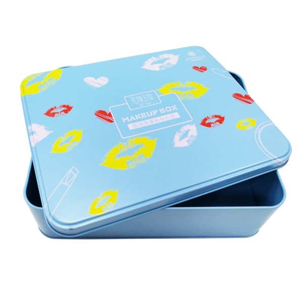 Customized CMYK Printing Empty Tin Cans Rectangular Large Mooncake Tin Box
