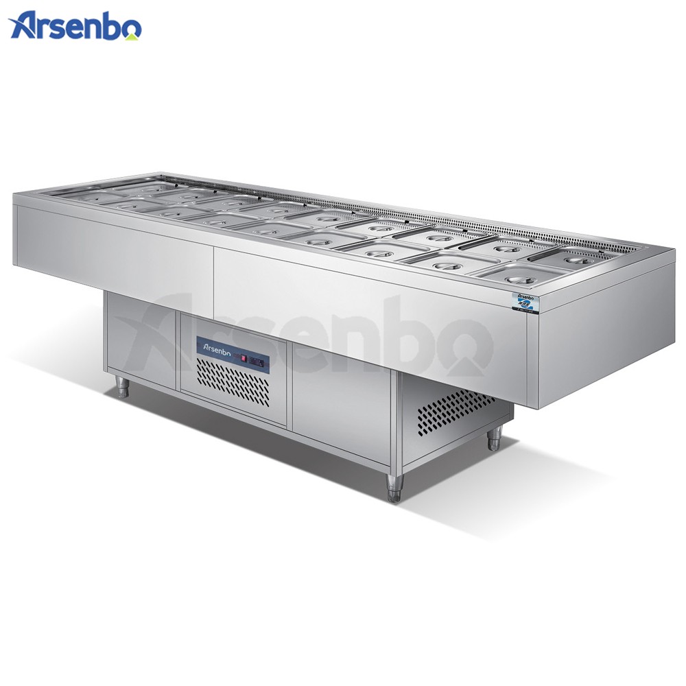 50-60Hz Commercial Pizza Prep Tables , Multiscene Pizza Preparation Refrigerator