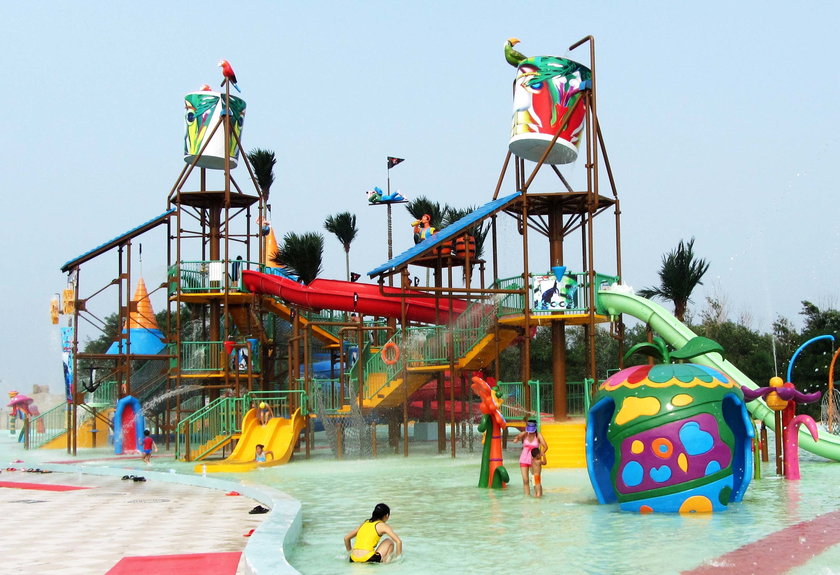 Interactive Aqua Playground Water Slide Equipment Fun Theme Park