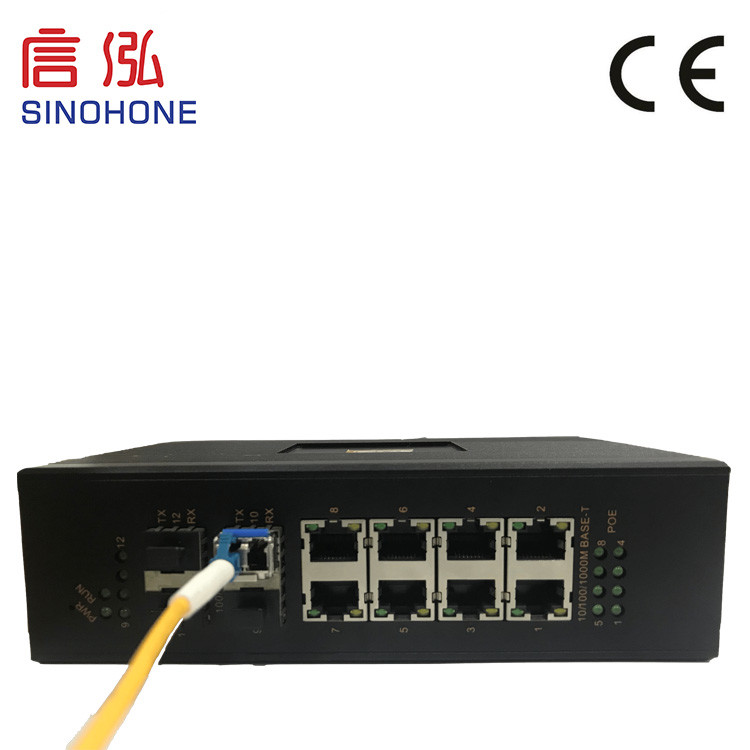 Gigabit Fiber Optic Network Switch SFP Uplink Port Sliding Fixed Type