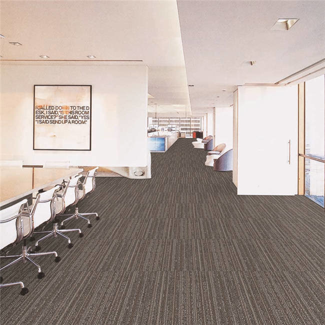 Library Commercial Square Carpet Tiles / Carpet Tile Area Rug For Office