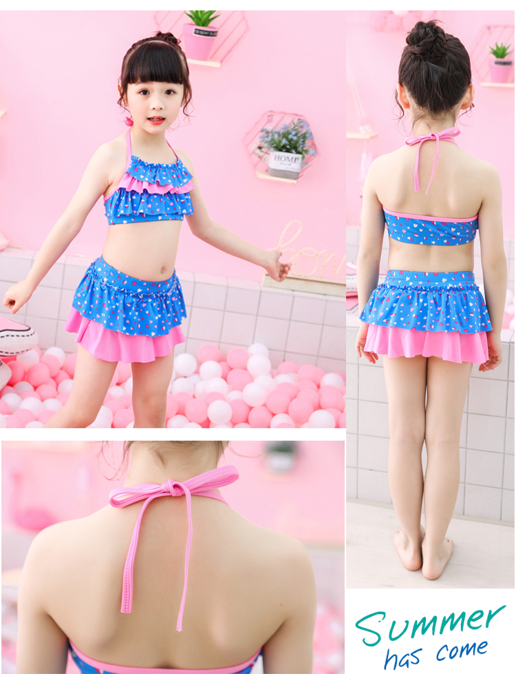 Baby Girls Two Pieces Bikini Set Swimwear Beach Swimsuit Swimming Suit for Children